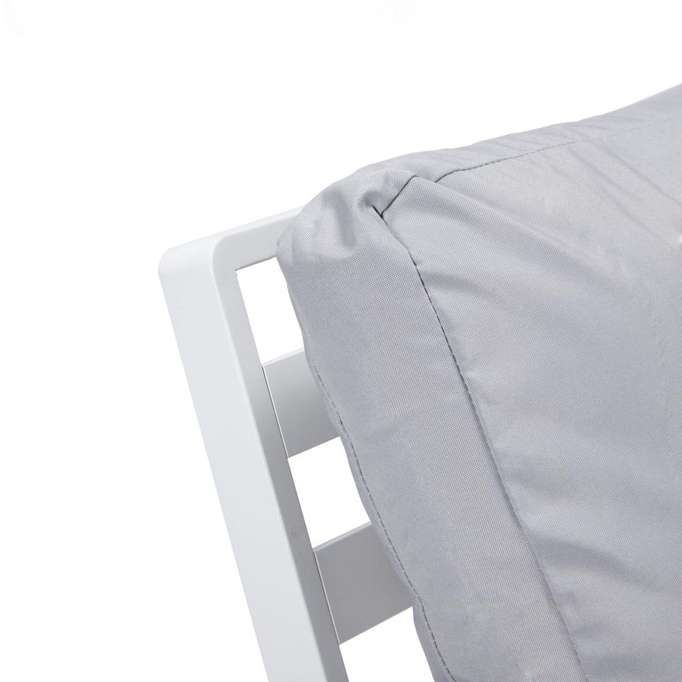 LeisureMod Walbrooke Outdoor Patio White Aluminum Armchairs With Cushions Set Of 2 | Outdoor Chairs | Modishstore - 14