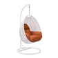 LeisureMod White Wicker Hanging Egg Swing Chair | Outdoor Porch Swings | Modishstore - 69
