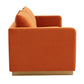 LeisureMod Nervo Modern Mid-Century Upholstered Velvet Sofa with Gold Frame | Sofas | Modishstore - 33