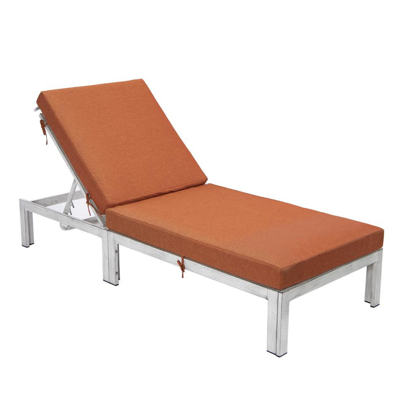 LeisureMod Chelsea Modern Outdoor Weathered Grey Chaise Lounge Chair With Cushions | Outdoor Chaise Lounges | Modishstore - 9