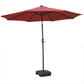 LeisureMod Sierra Modern 9 ft Steel Market Patio Umbrella With Solar Powerd LED & Tilt | Umbrellas | Modishstore - 37