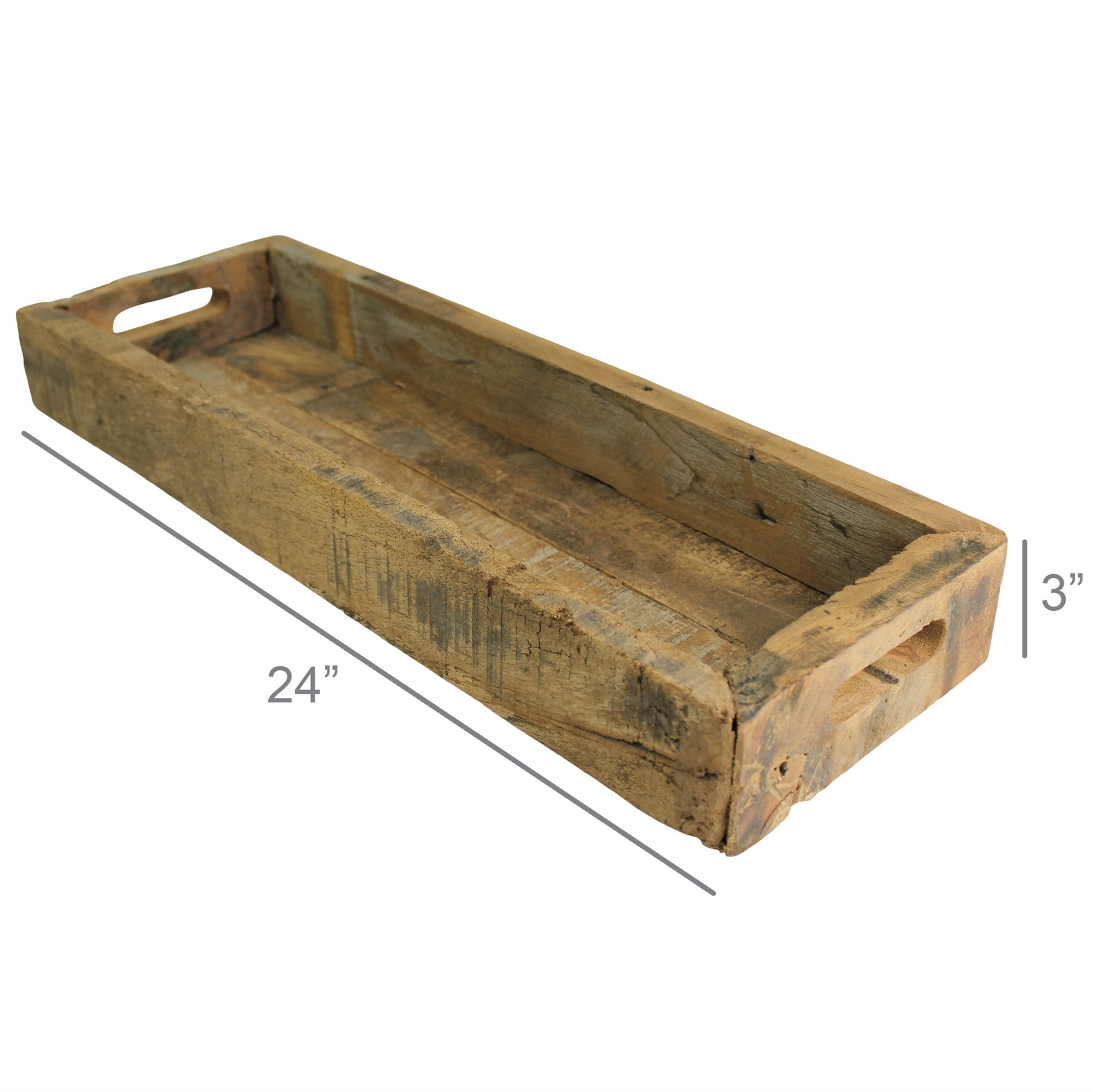 Ingram Tray, Reclaimed Wood - Large Set Of 4 By HomArt | Trays | Modishstore - 2