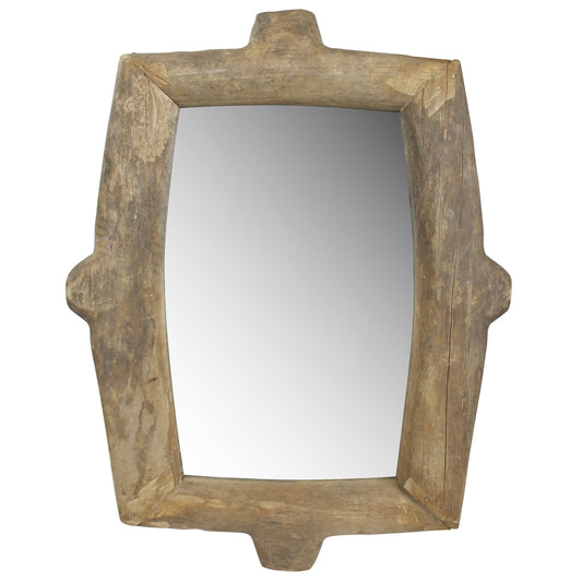 Ramsey Wheel Mirror, Wood - Rectangle By HomArt | Mirrors | Modishstore