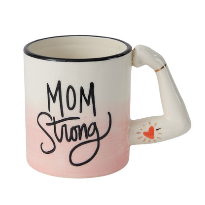 Mom Strong Mug Set of 4 By Accent Decor | Planters, Troughs & Cachepots | Modishstore - 2