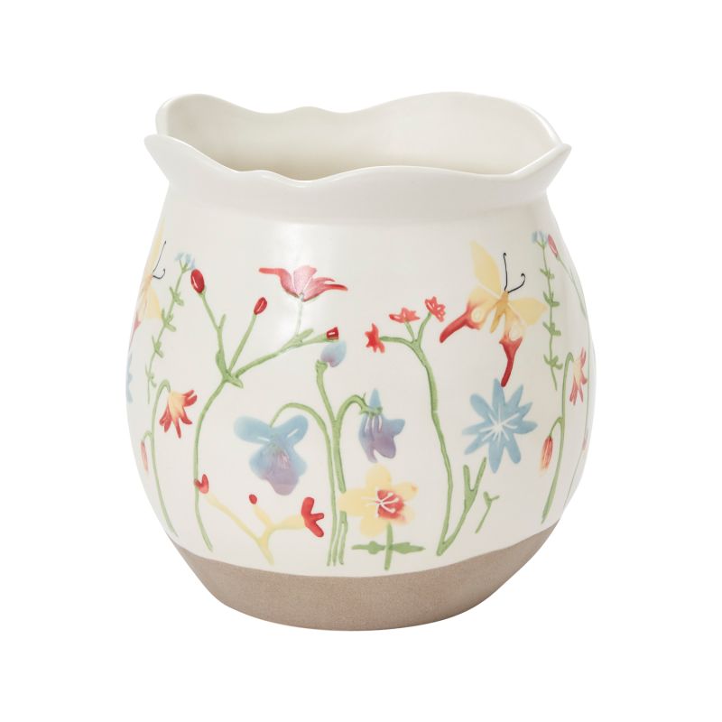 Flower Fields Collection Pot By Accent Decor