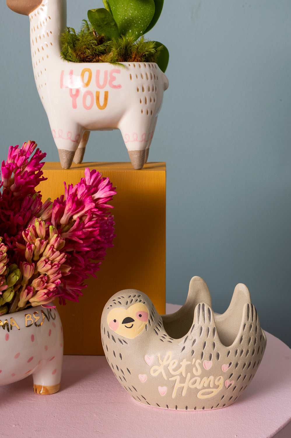 Fuzzy Feelings Collection Set of 4 By Accent Decor | Planters, Troughs & Cachepots | Modishstore - 8
