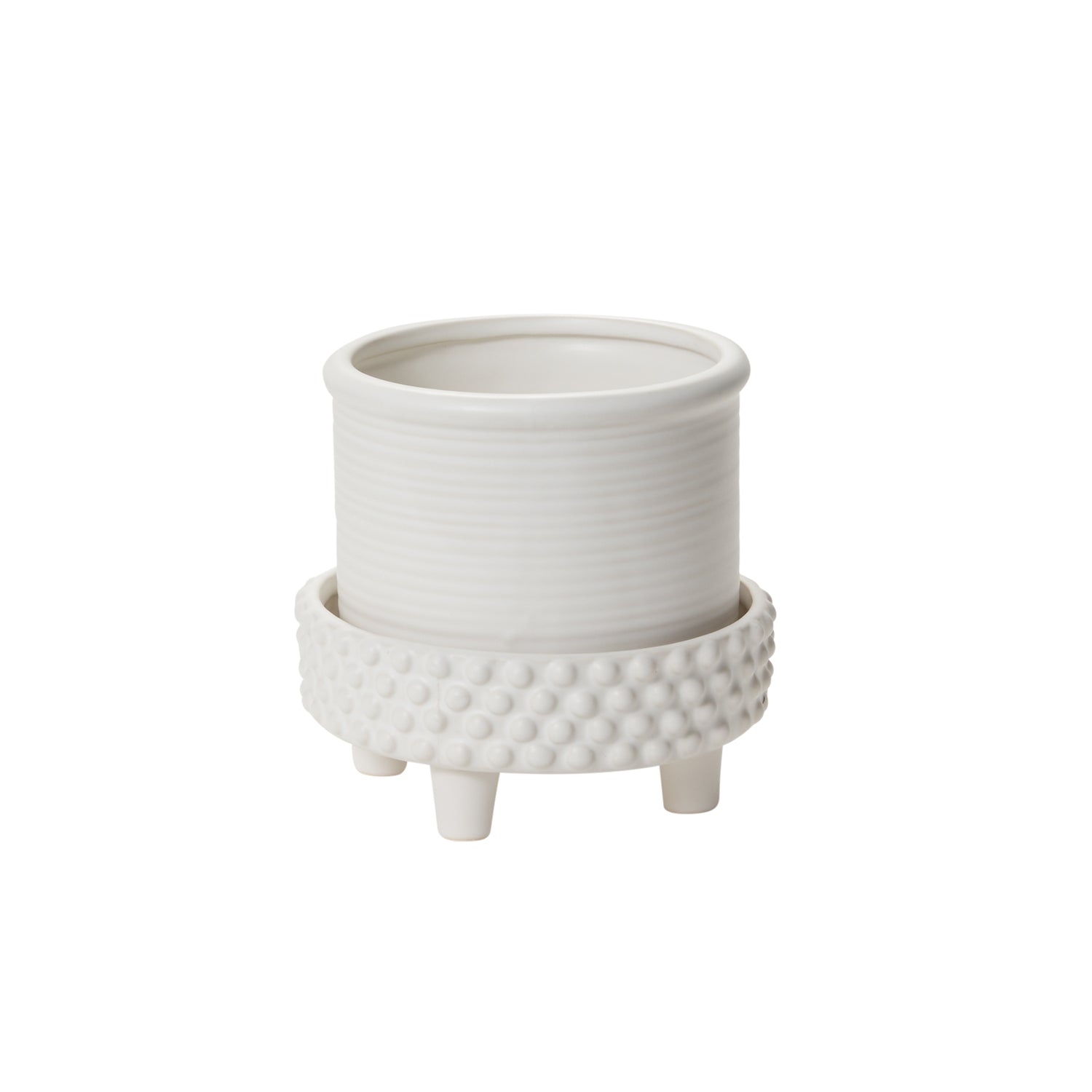 Jane Footed Pot Set of 4 By Accent Decor | Planters, Troughs & Cachepots | Modishstore - 2