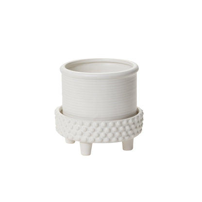 Jane Footed Pot Set of 4 By Accent Decor | Planters, Troughs & Cachepots | Modishstore - 2