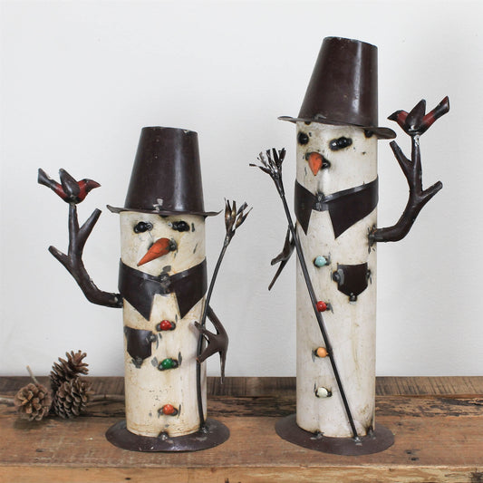 Snowman, Iron - Small Set Of 4 By HomArt | Ornaments | Modishstore