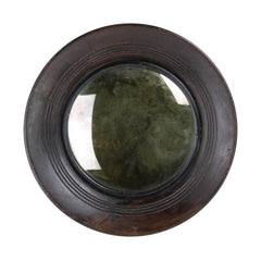 Dario Convex Mirror, Wood - Small By HomArt