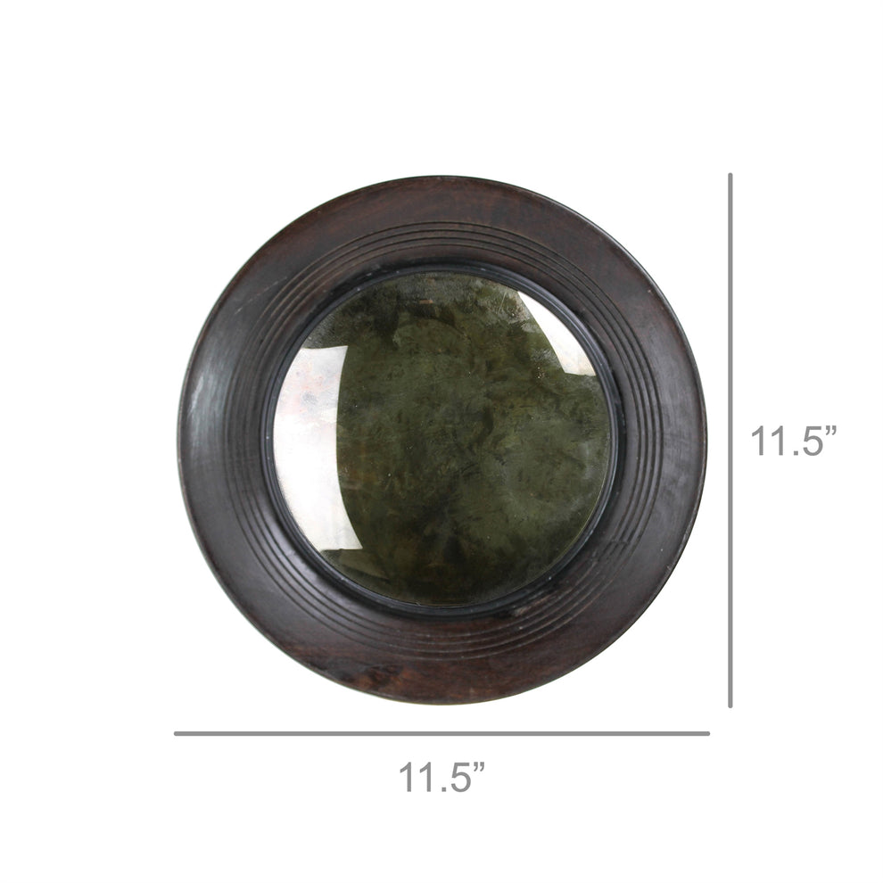 Dario Convex Mirror, Wood - Small By HomArt | Mirrors | Modishstore - 4
