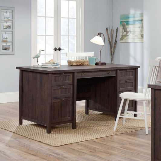 Costa Executive Desk Coffee Oak By Sauder | Desks | Modishstore