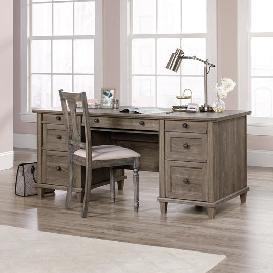 Hammond Executive Desk Emery Oak By Sauder | Desks | Modishstore
