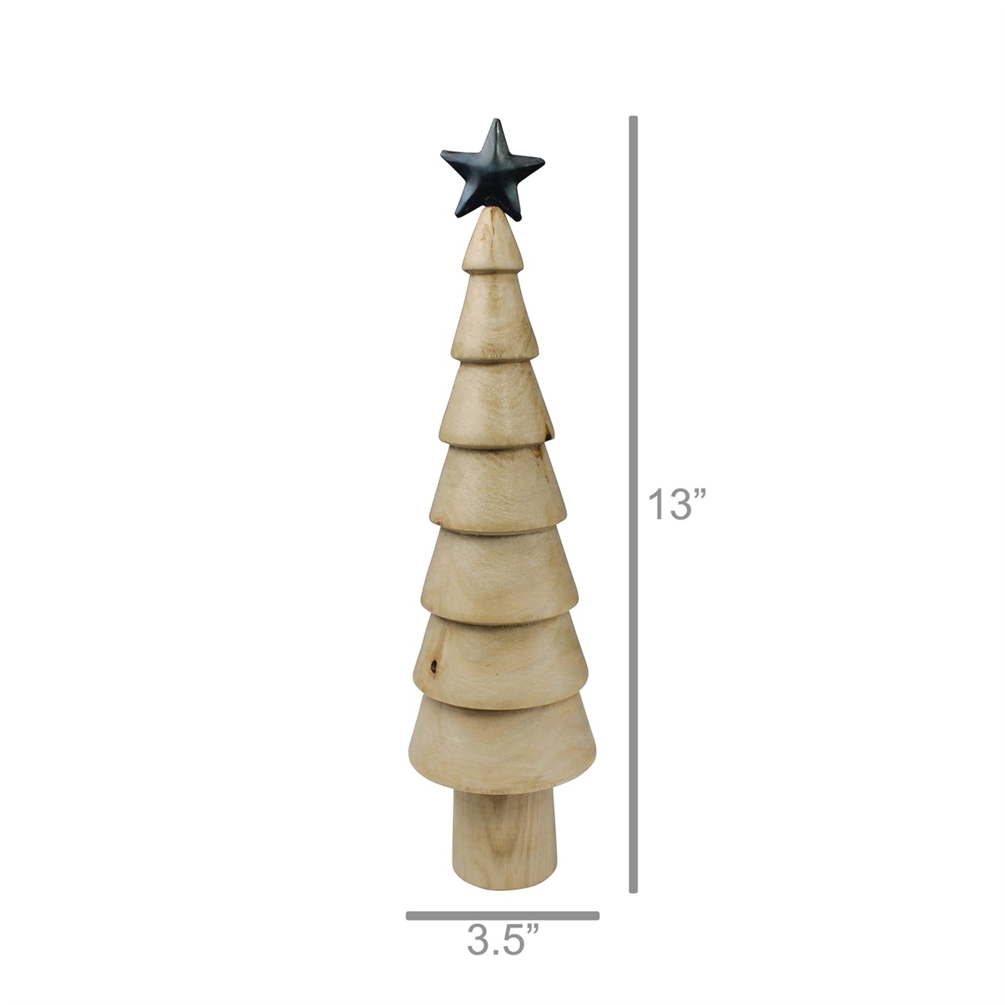 Copenhagen Tree with Star, Wood - Small Set Of 4 By HomArt | Tabletop Trees | Modishstore - 9