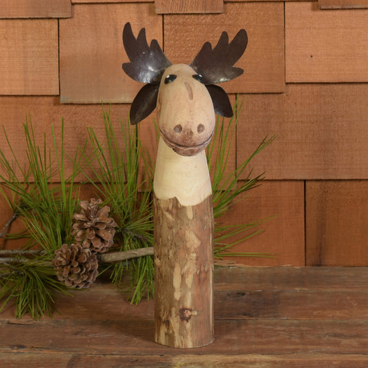 Moose, Wood & Metal - Small Set Of 4 By HomArt | Ornaments | Modishstore