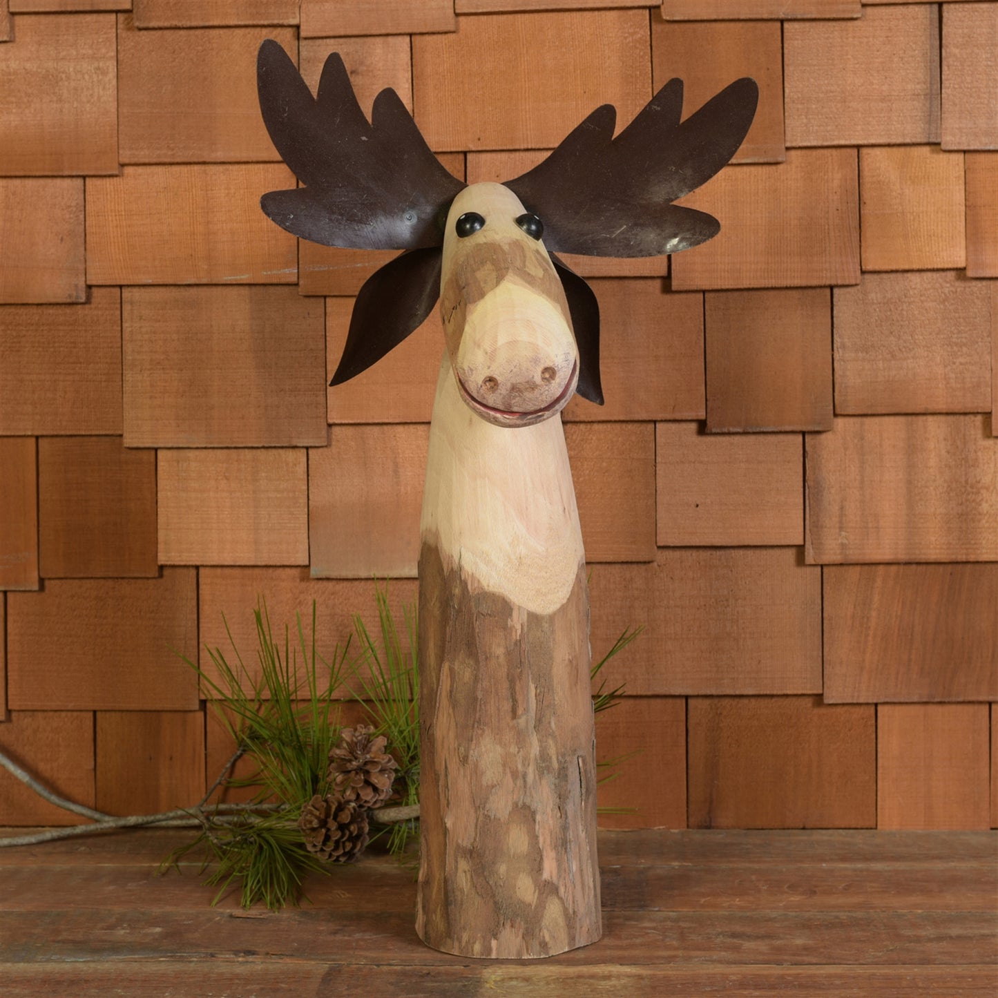 Moose, Wood & Metal - Large Set Of 4 By HomArt | Figurines | Modishstore - 3