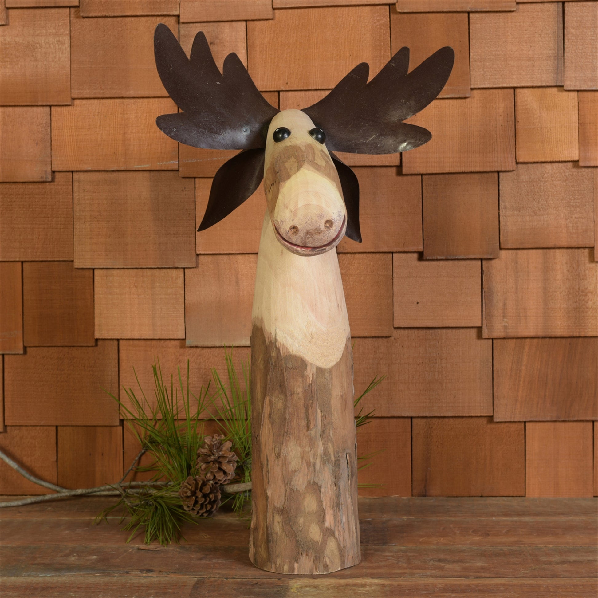 Moose, Wood & Metal - Large Set Of 4 By HomArt | Figurines | Modishstore - 3