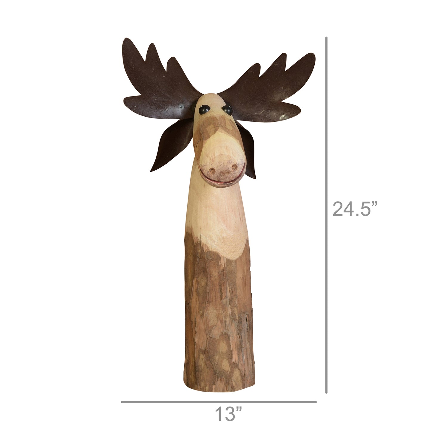 Moose, Wood & Metal - Large Set Of 4 By HomArt | Figurines | Modishstore - 4