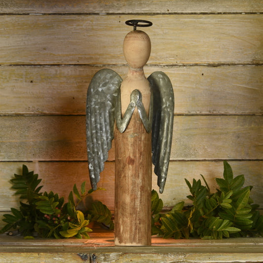 Angel at Prayer, Wood & Metal - Small Set Of 4 By HomArt | Ornaments | Modishstore