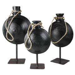 Bola Clay Pot on Stand - Medium By HomArt