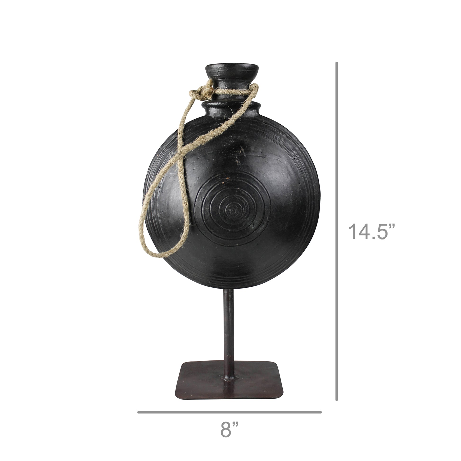 Bola Clay Pot on Stand - Medium Set Of 4 By HomArt | Planters, Troughs & Cachepots | Modishstore - 4
