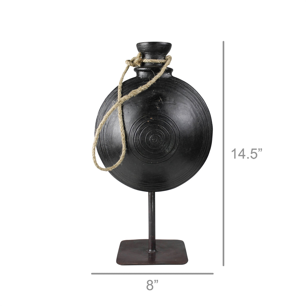 Bola Clay Pot on Stand - Medium Set Of 4 By HomArt | Planters, Troughs & Cachepots | Modishstore - 4
