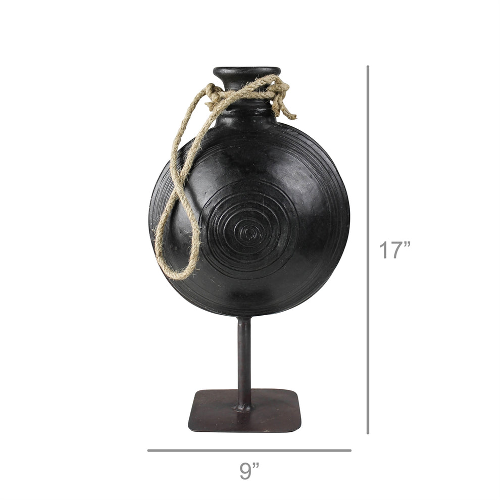 Bola Clay Pot on Stand - Large Set Of 4 By HomArt | Planters, Troughs & Cachepots | Modishstore - 4