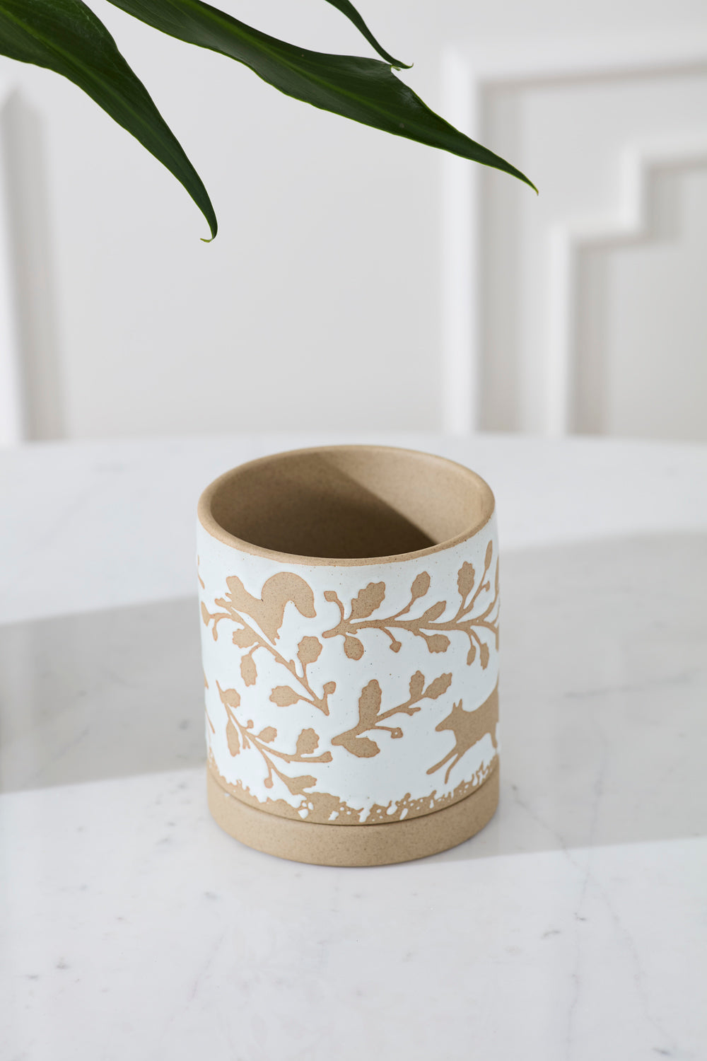 Foxtail Pot with Saucer Set of 4 By Accent Decor | Planters, Troughs & Cachepots | Modishstore - 6