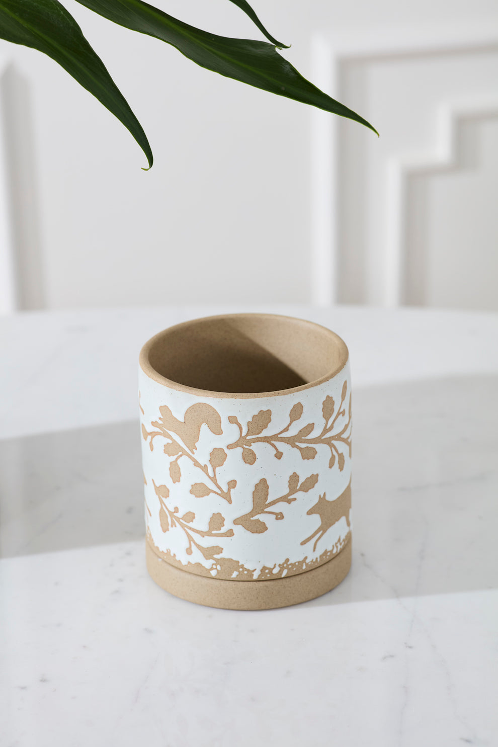 Foxtail Pot with Saucer Set of 4 By Accent Decor | Planters, Troughs & Cachepots | Modishstore - 6