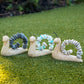 Beach Pebble Snail - Grey Stones Set of 2 By Garden Age Supply