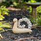 Beach Pebble Snail - White Stones Set of 2 By Garden Age Supply