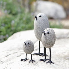 Beach Pebble Birds - Set of 6 By Garden Age Supply