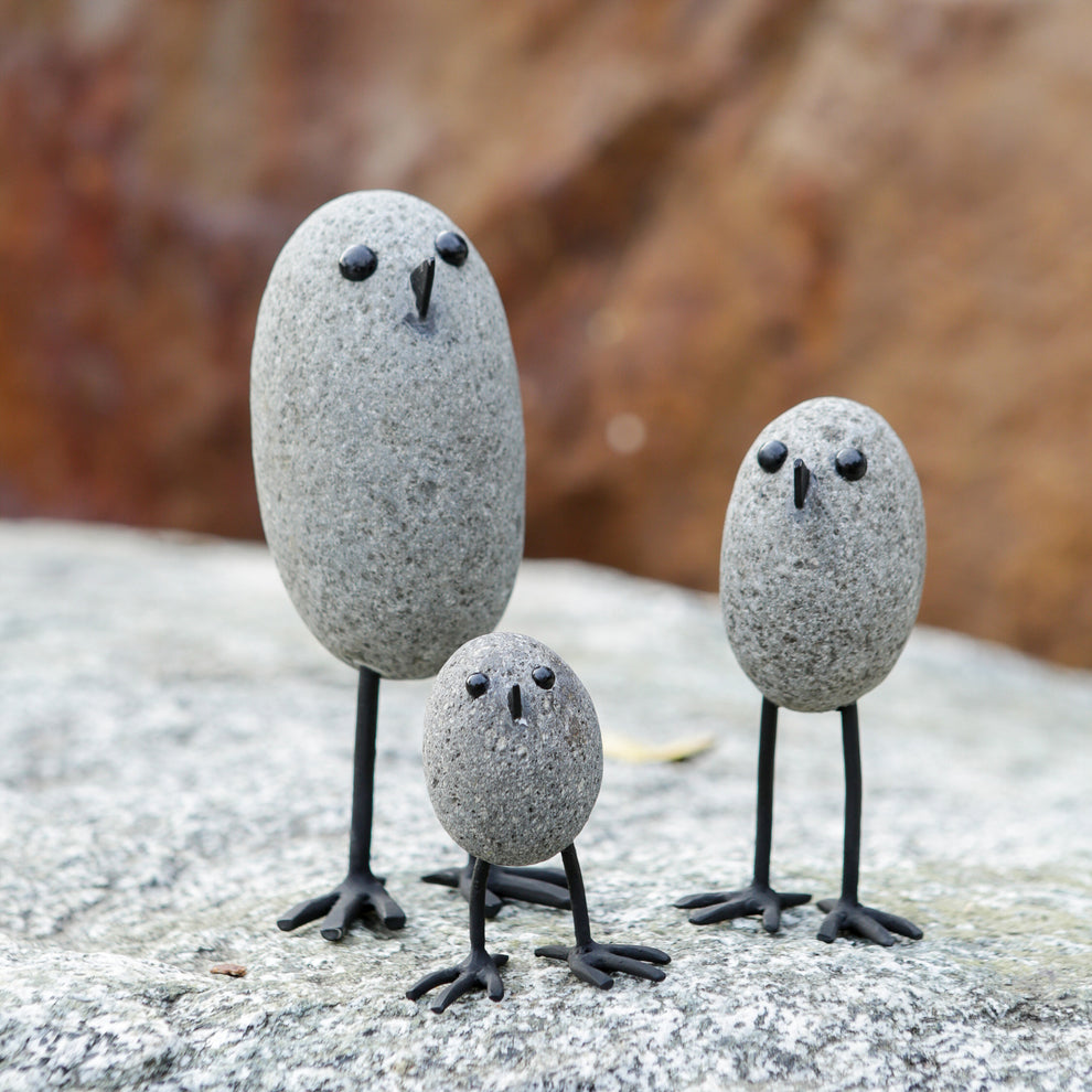 Beach Pebble Birds - Set of 3 Set of 2 By Garden Age Supply | Sculptures | Modishstore - 3