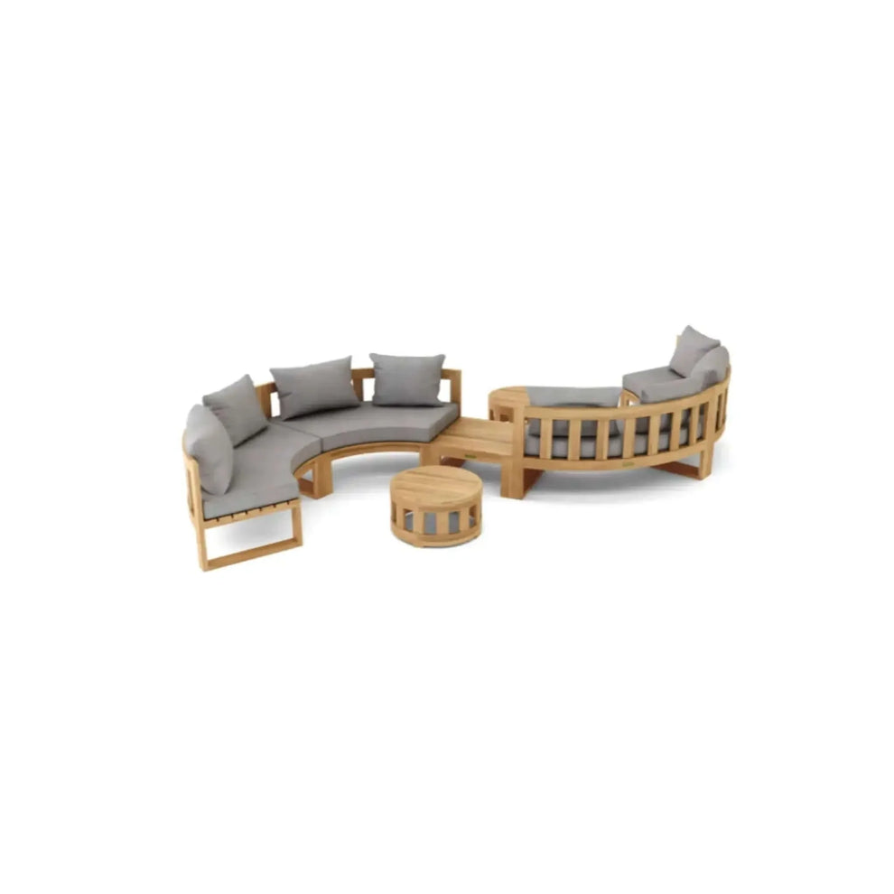 Circular Modular Deep Seating Set - SET-813 By Anderson Teak | Outdoor Sofas, Loveseats & Sectionals | Modishstore - 3