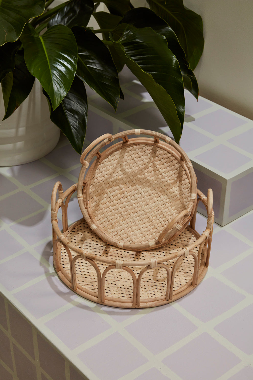 Carousel Tray - Set of 2 By Accent Decor | Planters, Troughs & Cachepots | Modishstore - 4