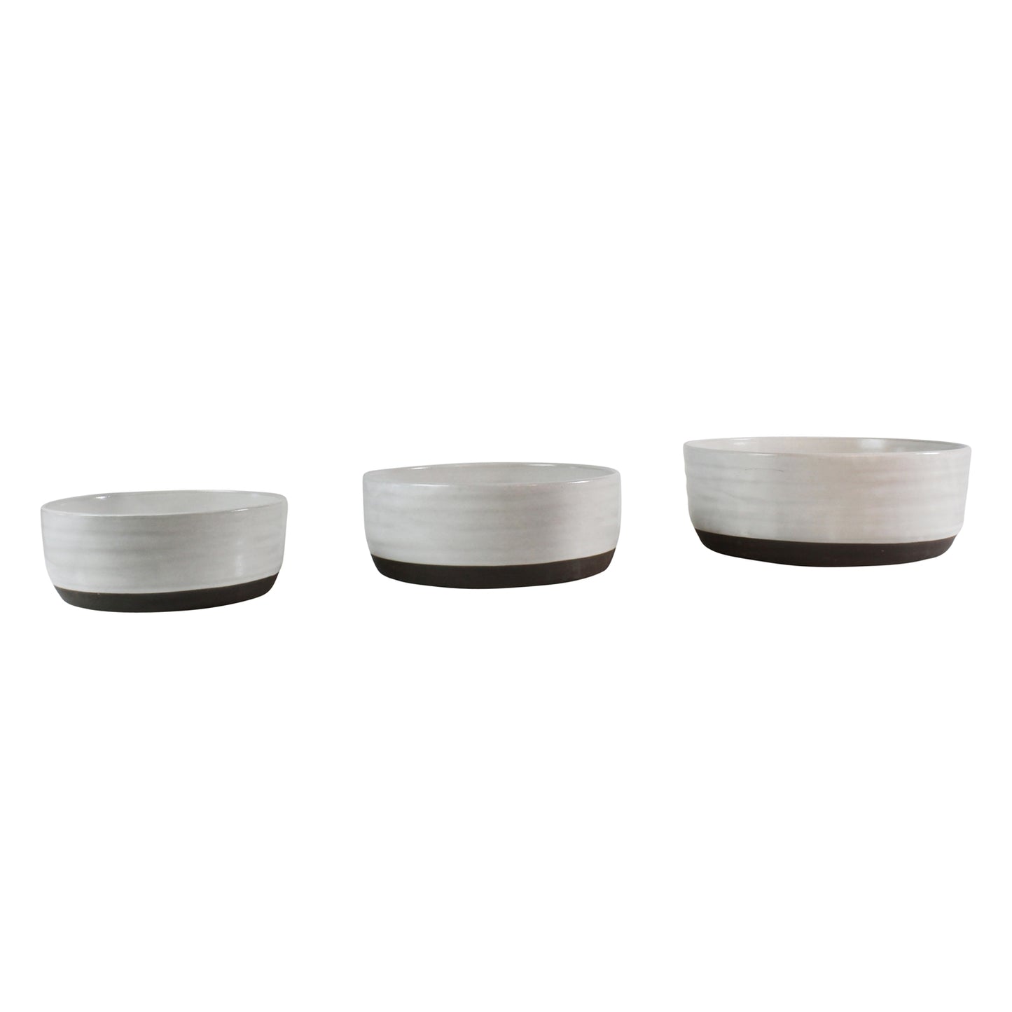 Liam Ceramic Serving Bowls - Set of 3 - Partial Glaze By HomArt | Decorative Bowls | Modishstore - 6