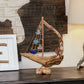 Driftwood Boat with Recycled Glass - Large Set of 4 By Garden Age Supply