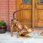 Teak Stretching Dog By Garden Age Supply