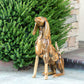 Teak Sitting Dog By Garden Age Supply