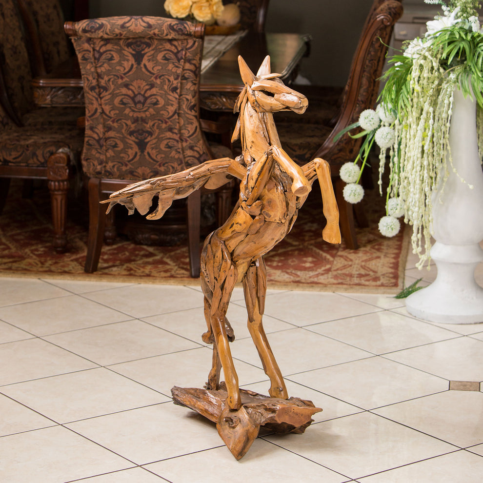 Teak Root Pegasus By Garden Age Supply | Sculptures | Modishstore - 4