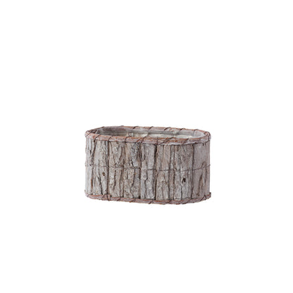 Oval Bark Basket Set of 4 By Accent Decor | Planters, Troughs & Cachepots | Modishstore - 2
