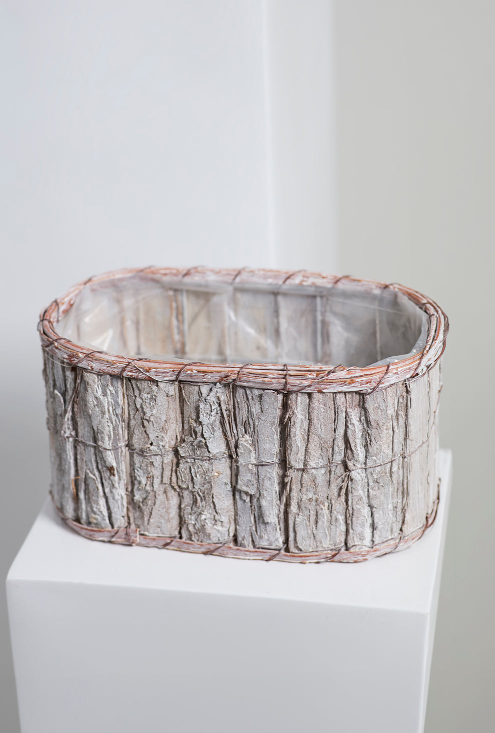 Oval Bark Basket Set of 4 By Accent Decor | Planters, Troughs & Cachepots | Modishstore - 5
