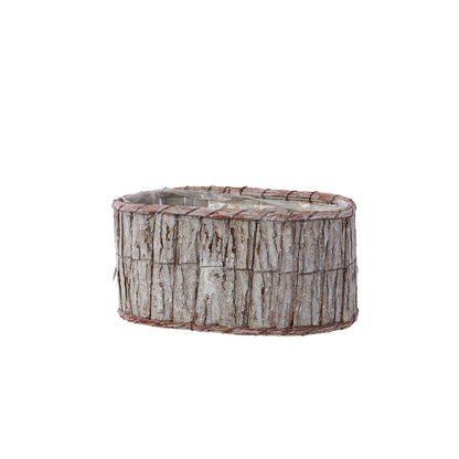 Oval Bark Basket Set of 4 By Accent Decor | Planters, Troughs & Cachepots | Modishstore - 7