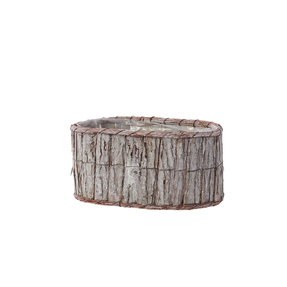 Oval Bark Basket Set of 4 By Accent Decor | Planters, Troughs & Cachepots | Modishstore - 7