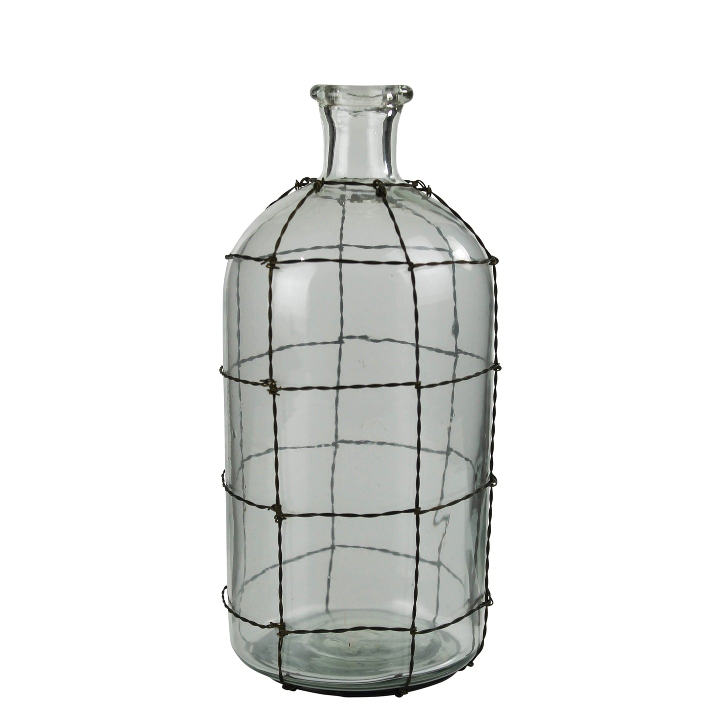 Conde Glass Bottle, Wire Grid - Small Set Of 4 By HomArt | Bottles & Jugs | Modishstore - 2