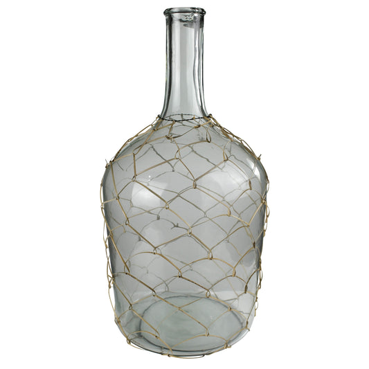 Conde Longneck Glass Bottle, Cane - Large By HomArt | Bottles & Jugs | Modishstore - 1