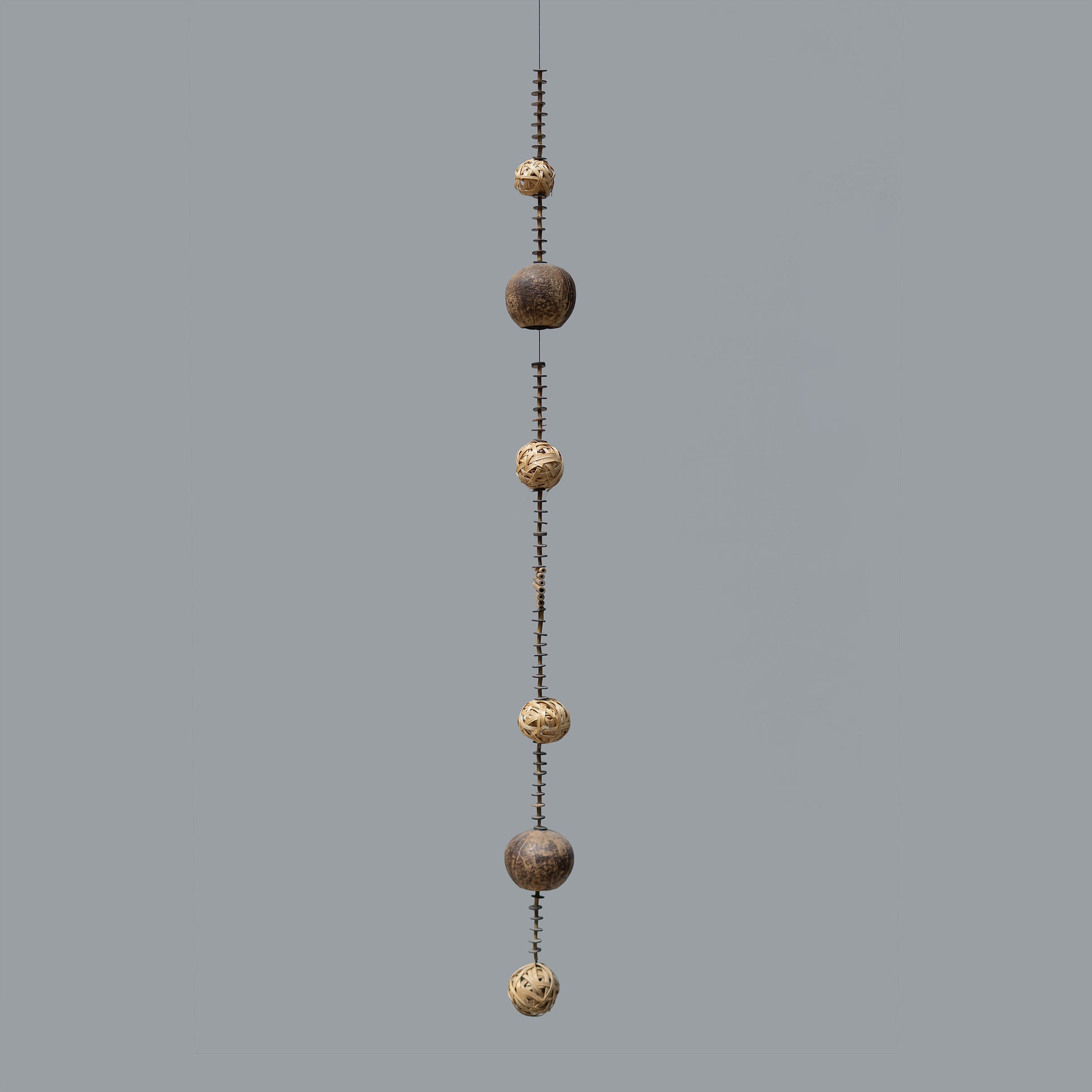 Coconut Shell Driftwood Garland Set of 4 By Garden Age Supply | Garland & Wreath | Modishstore - 1