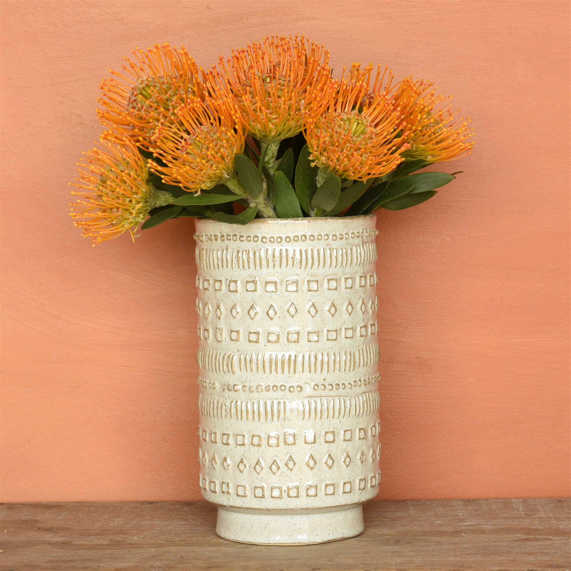 Peru Vase, Ceramic - White Set Of 4 By HomArt | Vases | Modishstore - 3