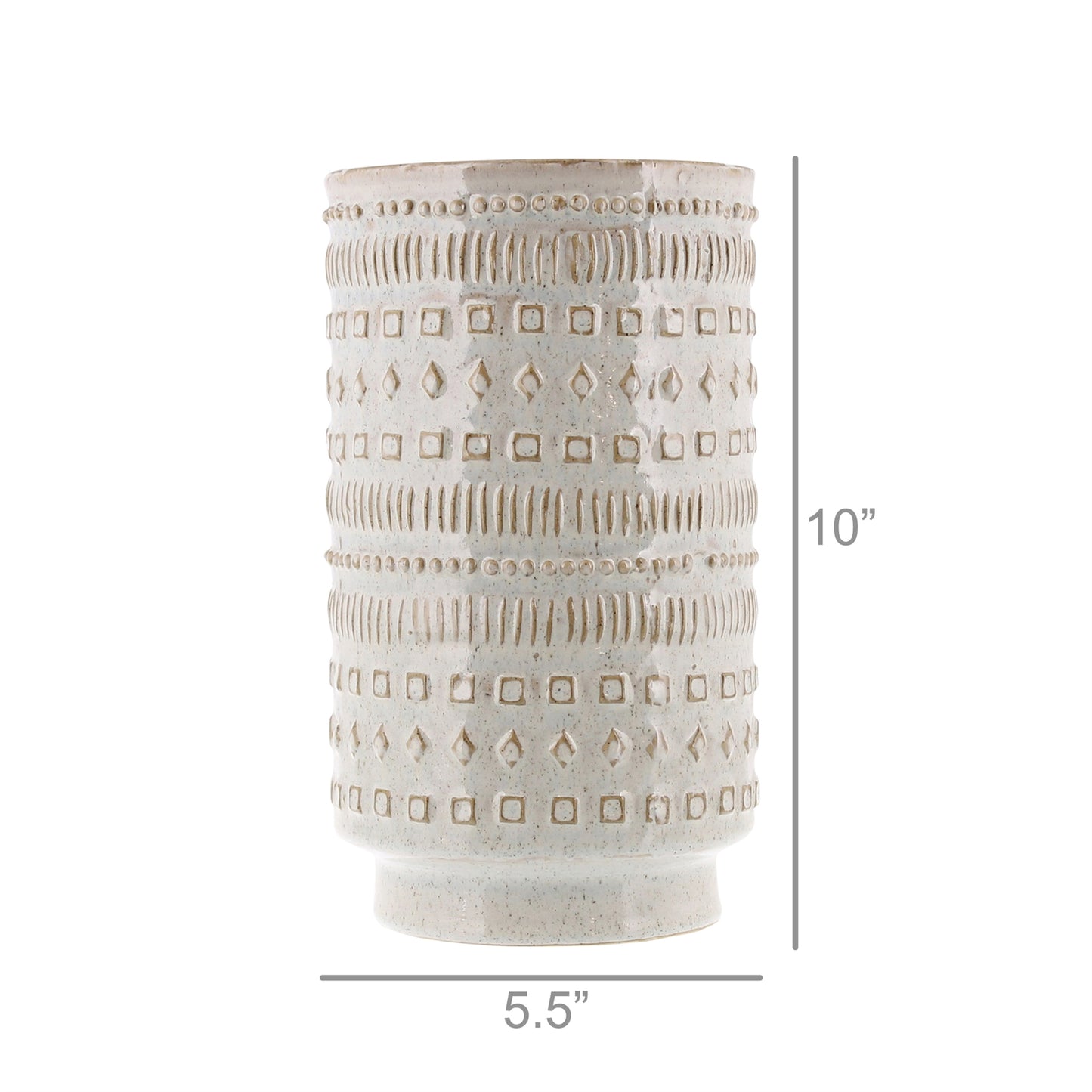 Peru Vase, Ceramic - White Set Of 4 By HomArt | Vases | Modishstore - 5