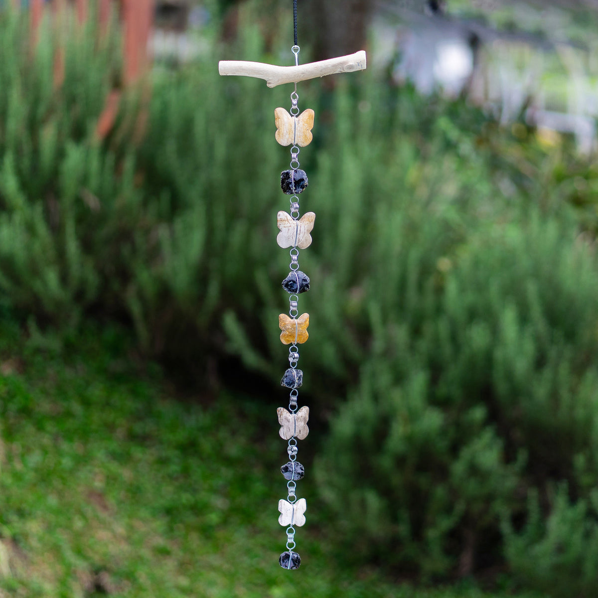 Petrified Wood Garland - Butterfly Set of 4 By Garden Age Supply | Garland & Wreath | Modishstore - 1